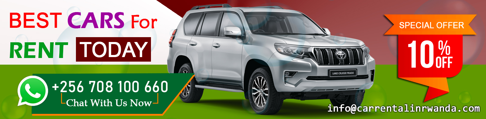 Cheap and Best 4x4 Cars For Rent in Rwanda